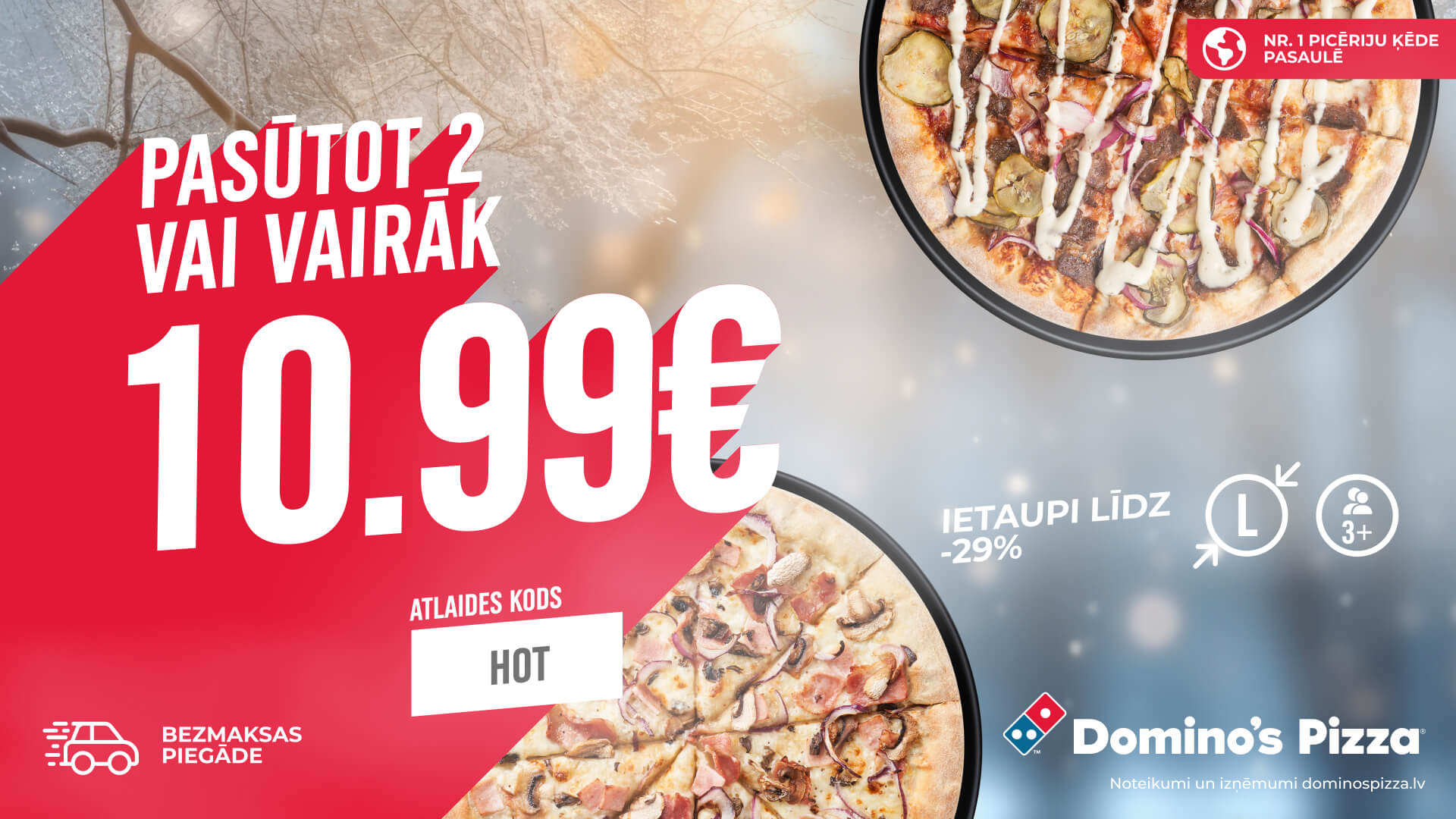 Order pizza in Riga with delivery | Domino’s Pizza