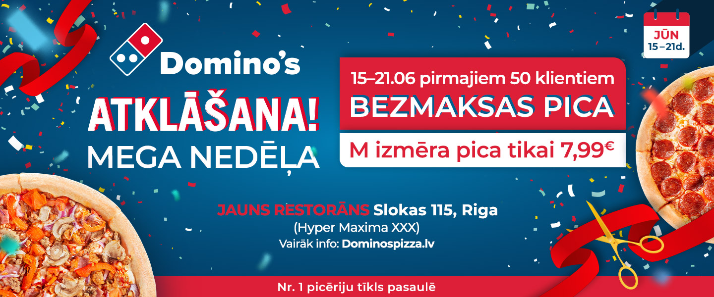 Order pizza in Riga with delivery Domino’s Pizza